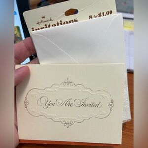 Hallmark Embossed 6 Invitations Cards And Envelopes